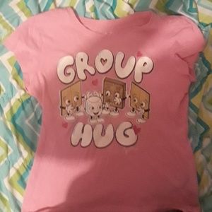 A justice pink smore  hug t-shirt